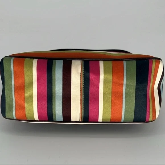 Coach Legacy Stripe Satin and Leather Bag 41852 - Picture 3 of 10